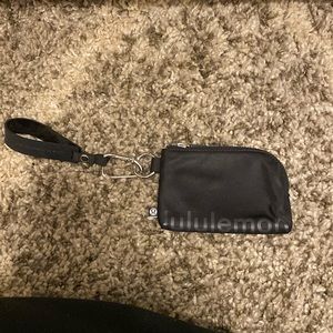 Lululemon Clippable Card Pouch with added Silicone Keychain